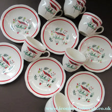 Load image into Gallery viewer, 1950s Tableware: Rare Crown Ducal Arizona Pattern. SIX ESPRESSO CUPS AND SAUCERS
