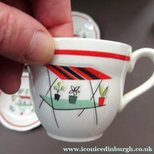 Load image into Gallery viewer, 1950s Tableware: Rare Crown Ducal Arizona Pattern. SIX ESPRESSO CUPS AND SAUCERS
