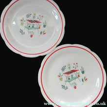 Load image into Gallery viewer, 1950s Atomic Garden Design. Crown Ducal Arizona Pattern  Pair of Side Plates
