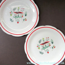 Load image into Gallery viewer, 1950s Atomic Garden Design. Crown Ducal Arizona Pattern  Pair of Side Plates
