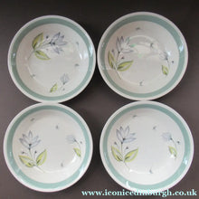 Load image into Gallery viewer, Set of Four Small Crown Ducal Bowls Water Lily Pattern
