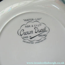 Load image into Gallery viewer, Set of Four Small Crown Ducal Side Plates Water Lily Pattern

