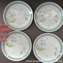 Load image into Gallery viewer, Set of Four Small Crown Ducal Side Plates Water Lily Pattern
