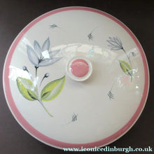 Load image into Gallery viewer, Crown Ducal Lidded Serving Dish Pink Water Lily Pattern
