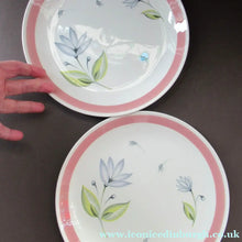 Load image into Gallery viewer, Two Crown Ducal Dessert Plates Pink Water Lily Pattern
