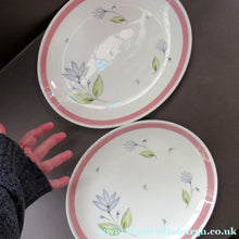 Load image into Gallery viewer, Two Crown Ducal Serving Platters Pink Water Lily Pattern
