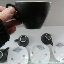Load image into Gallery viewer, Vintage 1950s TERRANCE CONRAN Nature Study Set of Espresso Cups and Saucers
