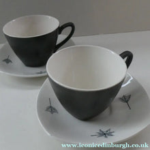 Load image into Gallery viewer, Vintage 1950s TERRANCE CONRAN Nature Study Set of Espresso Cups and Saucers
