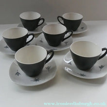Load image into Gallery viewer, Vintage 1950s TERRANCE CONRAN Nature Study Set of Espresso Cups and Saucers
