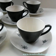 Load image into Gallery viewer, Vintage 1950s TERRANCE CONRAN Nature Study Set of Espresso Cups and Saucers
