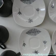 Load image into Gallery viewer, Vintage 1950s TERRANCE CONRAN Nature Study Set of Espresso Cups and Saucers
