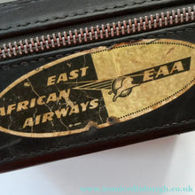 Load image into Gallery viewer, Vintage 1950s Thick Black Leather NORRIS LUGGAGE Small Travelling Case. With Original Old Cruise Labels
