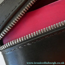 Load image into Gallery viewer, Vintage 1950s Thick Black Leather NORRIS LUGGAGE Small Travelling Case. With Original Old Cruise Labels
