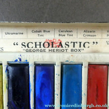 Load image into Gallery viewer, Vintage 1950s WINDSOR &amp; NEWTON Metal Watercolour Box with 12 Full Paint Pans. Original Retail Box
