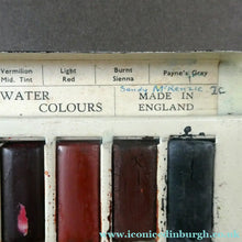 Load image into Gallery viewer, Vintage 1950s WINDSOR &amp; NEWTON Metal Watercolour Box with 12 Full Paint Pans. Original Retail Box
