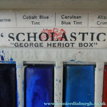 Load image into Gallery viewer, Vintage 1950s WINDSOR &amp; NEWTON Metal Watercolour Box with 12 Full Paint Pans. Original Retail Box
