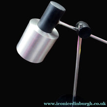 Load image into Gallery viewer, Vintage 1960s Italian Desk Lamp Table Lamp Prova Black  Silver
