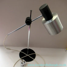 Load image into Gallery viewer, Vintage 1960s Italian Desk Lamp Table Lamp Prova Black  Silver
