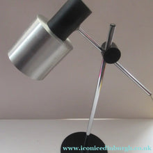 Load image into Gallery viewer, Vintage 1960s Italian Desk Lamp Table Lamp Prova Black  Silver
