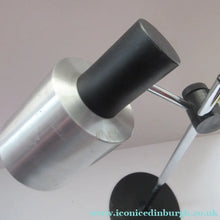 Load image into Gallery viewer, Vintage 1960s Italian Desk Lamp Table Lamp Prova Black  Silver
