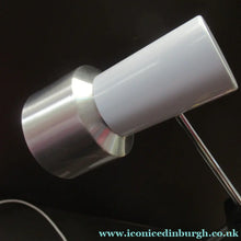 Load image into Gallery viewer, 1960s Vintage Prova Italian Desk Lamp BHS Retail White and Silver
