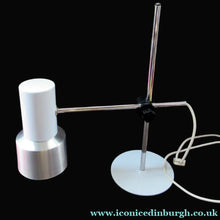 Load image into Gallery viewer, 1960s Vintage Prova Italian Desk Lamp BHS Retail White and Silver
