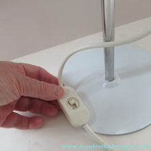 Load image into Gallery viewer, 1960s Vintage Prova Italian Desk Lamp BHS Retail White and Silver
