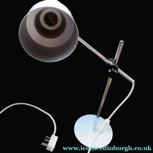 Load image into Gallery viewer, 1960s Vintage Prova Italian Desk Lamp BHS Retail White and Silver

