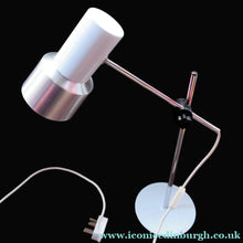 Load image into Gallery viewer, 1960s Vintage Prova Italian Desk Lamp BHS Retail White and Silver
