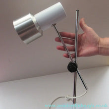 Load image into Gallery viewer, 1960s Vintage Prova Italian Desk Lamp BHS Retail White and Silver
