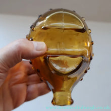 Load image into Gallery viewer, Vintage 1960s Amber Danish Glass HOLMEGAARD Piggy Bank Designed by Jacob Bang
