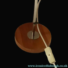 Load image into Gallery viewer, 1960s Belgian Desk Lamp Copper Ball Shade Rise and Fall Arm Eye Ball Shape
