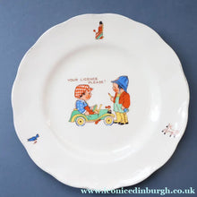 Load image into Gallery viewer, Vintage 1960s Child's Nursery Side Plate. Child Pretending to be a Policeman. 6 3/4 inches
