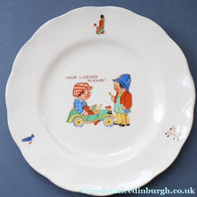 Load image into Gallery viewer, Vintage 1960s Child's Nursery Side Plate. Child Pretending to be a Policeman. 6 3/4 inches
