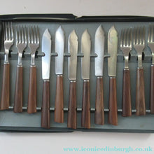 Load image into Gallery viewer, 1960s Cutlery Set by MILLS MOORE, England. Set of Six Fish Knives and Forks
