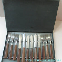 Load image into Gallery viewer, 1960s Cutlery Set by MILLS MOORE, England. Set of Six Fish Knives and Forks
