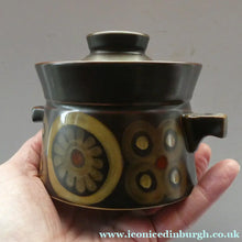 Load image into Gallery viewer, Vintage 1960s DENBY Arabesque FIVE Lidded Soup Bowls by Gill Pemberton
