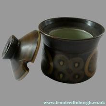 Load image into Gallery viewer, 1960s DENBY Arabesque LARGE Jam Pot or Lidded Sugar Bowl by Gill Pemberton
