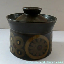 Load image into Gallery viewer, 1960s DENBY Arabesque LARGE Jam Pot or Lidded Sugar Bowl by Gill Pemberton
