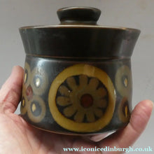 Load image into Gallery viewer, 1960s DENBY Arabesque LARGE Jam Pot or Lidded Sugar Bowl by Gill Pemberton
