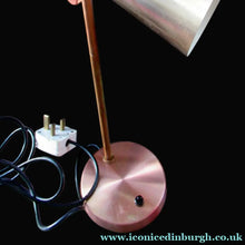 Load image into Gallery viewer, Vintage 1960s Desk Lamp with Moveable Metal Cone Shade &amp; Finger Switch. WORKING 
