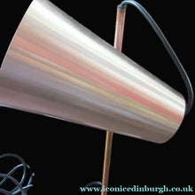 Load image into Gallery viewer, Vintage 1960s Desk Lamp with Moveable Metal Cone Shade &amp; Finger Switch. WORKING 
