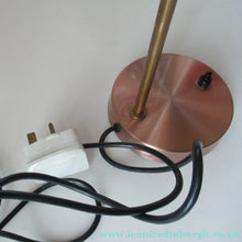 Load image into Gallery viewer, Vintage 1960s Desk Lamp with Moveable Metal Cone Shade &amp; Finger Switch. WORKING 
