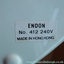 Load image into Gallery viewer, VINTAGE 1960s ENDON Black Enamel Metal Desk Lamp with Finger Button on the Base. Good Condition
