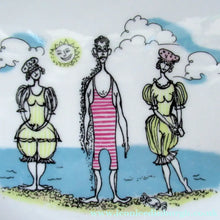 Load image into Gallery viewer, Vintage 1960s FOLEY POTTERY Plate. Gay Nineties by Maureen Tanner
