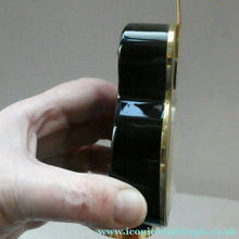 Load image into Gallery viewer, Vintage 1960s Gold Tone NOVELTY GUITAR Desk Clock with Alarm. SWISS MADE by Swiza. BOXED
