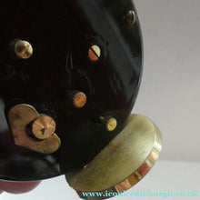 Load image into Gallery viewer, Vintage 1960s Gold Tone NOVELTY GUITAR Desk Clock with Alarm. SWISS MADE by Swiza. BOXED
