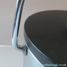 Load image into Gallery viewer, Vintage 1960s JAPANESE Silvered Metal and Black Plastic Ice Bucket with Futuristic Design 
