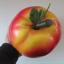 Load image into Gallery viewer, 1960s ROSY RED APPLE Hard Plastic Ice Bucket - with Original Heavy Glass Liner
