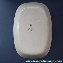 Load image into Gallery viewer, Vintage 1960s ROYAL COPENHAGEN Faience Peacock Platter by Inge-Lise Koefoed. Height 13 inches
